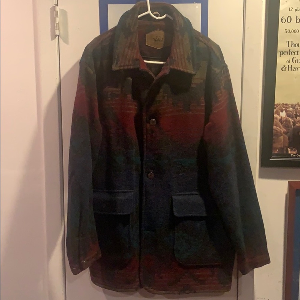Woolrich Southwestern Wool Car Coat